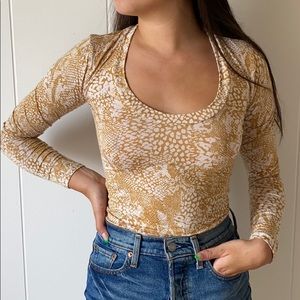 Free People Longsleeve Bodysuit XS